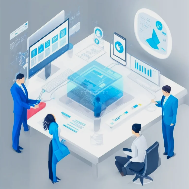 AIを活用したビジネスプロセスのイメージ